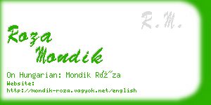 roza mondik business card